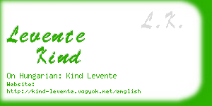 levente kind business card